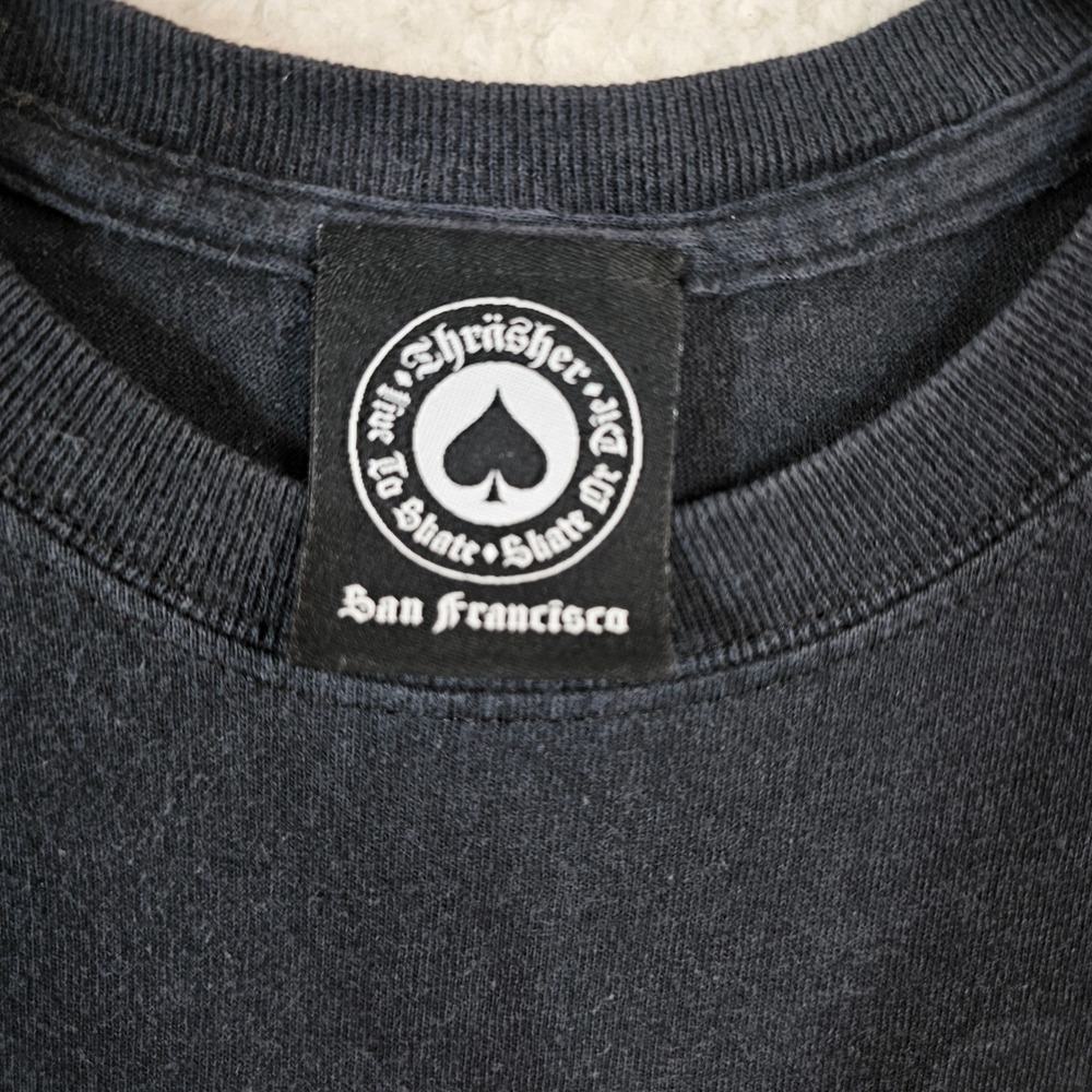 Thrasher Skateboard Magazine Graphic T-Shirt Y2K Mens Medium Black Red Logo - Picture 3 of 8